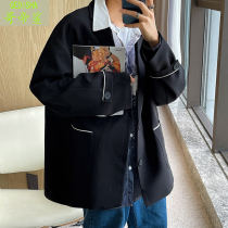 Casual blazer mens spring and autumn new Korean version of the trend handsome all-match ins Hong Kong style large size ruffian handsome suit men