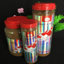 Easy to give red koi fish feed particles fish food natural spirulina color goldfish nutrition advanced puffed small grain fish food