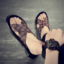 Slippers Men Wave Outdoor Fashion Han Edition 100 Hitch Sandals Indoor non-slip slippers Mens non-slip soft bottom external wearing slippers