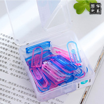 Paper clip bookmarks creative cute candy color simple small color plastic hipster storage box