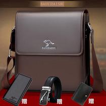 Report Delight Kangaroo Masculine Bag Business Briefcase Texture Vertical single shoulder bag Inclined Satchel Bag middle-aged men bag backpacks