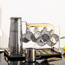 Nordic light luxury glass set cup set cup cup cup cup cup water cup household living room cold kettle ins cup holder tray