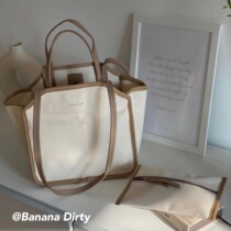 Korean Department 2022 new minimalist mommy bag single shoulder inclined satchel bag for outgoing Totbag Canvas Diaper Baby Bag