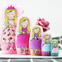 Russian trekking solid wood shake the same style angel little girl 5 floors creative gift genuine childrens toys eco-friendly