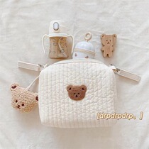 drpdrpdrp Korea ins little bear stroller hanging bag big-capacity mommy bag set bag for walk-cart hanging bag