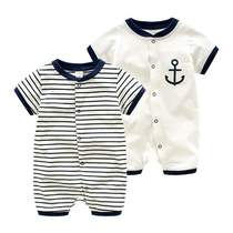 Japan to buy baby one-piece summer thin out clothes for men and women newborn harem pure cotton short-sleeved baby climbing clothes
