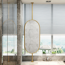 Boom long oval rotatable ceiling corner bathroom mirror ceiling bathroom mirror hanging mirror
