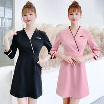 Autumn and winter beautician work clothes female beauty salon set high-end health center foot bath technician work clothes dress clothing