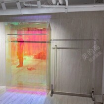 High-end custom acrylic hangers Clothing store floor-to-ceiling Titanium gold Nakajima display stand positive side hanging display stand