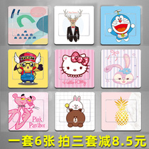 Creative personality cartoon switch sticker wall sticker Household renovation light switch socket decorative sticker art cover self-adhesive paper