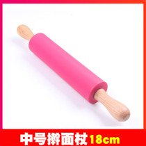Rolling pin silicone solid wood handle roller non-stick large medium and small size dumpling pizza bread roll flour sticks