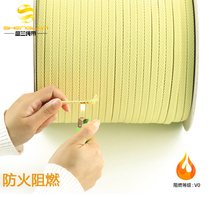 Aramid roller rope tempering furnace High temperature insulation rope strong wear-resistant anti-corrosion insulation Flame retardant fireproof webbing