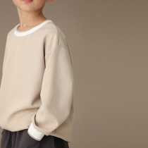 Ha Teeth Child Clothing Summer New Pint Boys Girl Child Childrens Child Waffg Splicing Collision Color Sports Casual Treehead Sweatshirt