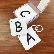 People teach English alphabet card single-sided English 26 upper and lower case early education without a picture literacy card English teaching aids card