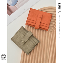 Luya leather ultra-thin card bag female Korean multi-card holder mini wallet drivers license simple small ID bag