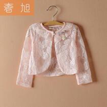 Girls shawl air-conditioned shirt summer 0-3-8 years old girl thin shoulder baby princess outside small coat sunscreen shirt