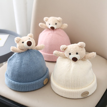 Baby baby hat autumn and winter New Korean tide knit hat men and women children foreign style cute warm wool cap