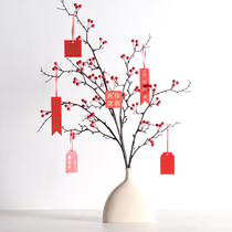 Emulated Flower Hair Treasure Fruits Winter Green Red Fruits Frugino Dining Room Table Furnishing Joo Relocation Gift Wedding Decorations for Spring Festival Flowers