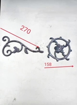 Ma steel flower iron door flower guard rail flower decoration cast iron flower wind wheel iron art pig tail bariron art