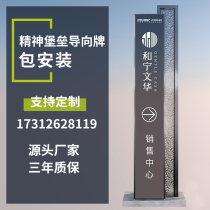 Spirit Fortress guide plate outdoor guide board guide sign large stainless steel vertical sign customized