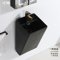  Wall-mounted washbasin Small apartment washbasin bathroom Ceramic integrated wall-mounted washbasin Balcony hanging basin Color