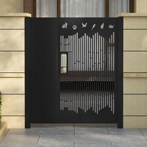 Custom wrought iron yard portal outer courtyard door single and double open stainless steel villa door home garden fence small door