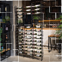 New wine rack partition screen bar landing iron creative living room display cabinet restaurant wine rack wine cabinet