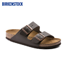 BIRKENSTOCK cork slippers men and women with the same cow leather lovers slippers Arizona series