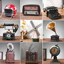 Retro small ornaments 80 s nostalgic old objects decoration home living room cafe phonograph model artwork