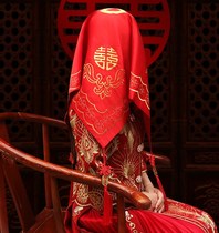 Married red hijab wedding Chinese style Xiuhe bride 2021 New headscarf Hipa wedding supplies tassel Red