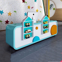 干洗店美术室播音台接待台游乐场收银台美容院定制烤漆柜台主播台