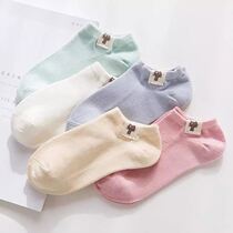 Lady Short Sox Shallow Mouth Korea Cute Cotton Socks Ship Socks Stealth Socks Low Favor Pure Color Students