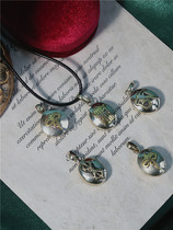 Nepali handmade silver small Gawu box ethnic style Tibetan style Buddha beads bracelet necklace diy pendant pendant