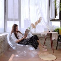 Portable single tatami autumn tour photography props seat plastic transparent sofa inflatable travel Net red model