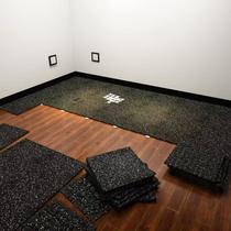 Gym rubber floor mat shock absorption sound insulation floor mat household sports floor strength area dumbbell treadmill barbell