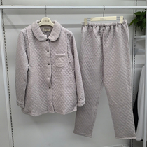 Yun Xiang autumn and winter pregnant women's monthly clothing with cotton padded warm pajamas set pajamas
