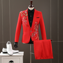 New sequin costume mens dress stage slim suit suit suit suit male host singer chorus costume
