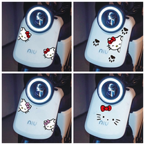 Cute Kitty expression calf electric car front sticker U1 n1s car sticker personality reflective waterproof battery car