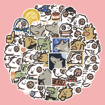40 sheets of dinosaur goat hands account sticker decoration small pattern cartoon cute dinosaur sheep hand tent material mobile phone water glass mug cup sticker ipad tablet hand ledger This pvc waterproof diy reward stick painting