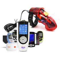 Male electric shock chastity lock cb ring penis bondage lock abuse yang prisoner bird jj cage gay masturbation sm sex toy