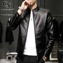 Leather leather mens first layer cowhide jacket spring and autumn thin sheepskin motorcycle Haining casual 2021 new jacket