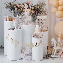 Wedding dessert table photography props wedding scene layout shooting Net Red live broadcast floor window window cylinder ornaments