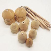 Wood gyro adult wooden gyro toy wooden gyro children old-fashioned gyro head large whipping middle-aged and elderly