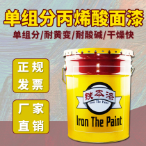 Iron one-component acrylic anti-corrosion and anti-rust metal paint topcoat outdoor paint color steel tile mechanical iron paint