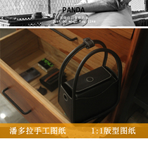 Pandora handmade Japanese toast bag DIY version drawing ladder bag bucket portable square bag original