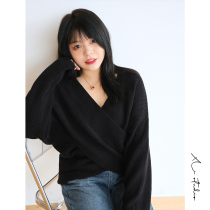 Xiao Li homemade women's large size slightly fat mm slim sweater women's autumn and winter wear jacket with waist and bottom shirt