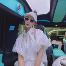 Shake the same style (Le sister recommended)bubble sleeve top-7232