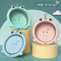 Washbasin Cute girl dormitory shrink basin portable foldable childrens washbasin girl travel portable creative