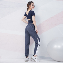 Gym suit womens running yoga clothes sexy fashion professional high-end net red sports clothes summer running leisure