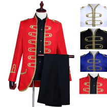 Mens European button Palace performance dress mens clothing studio theme host tuxedo stage costume
